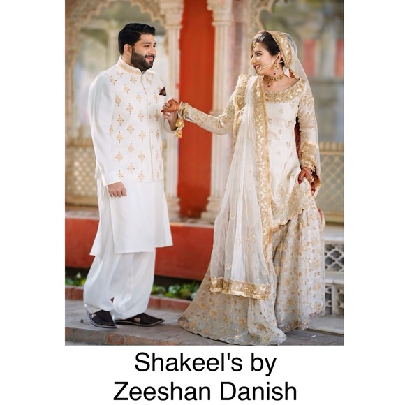 Shakeel’s by Zeeshan Danish Nikkah Bridal Dress White - Picture 1 of 3